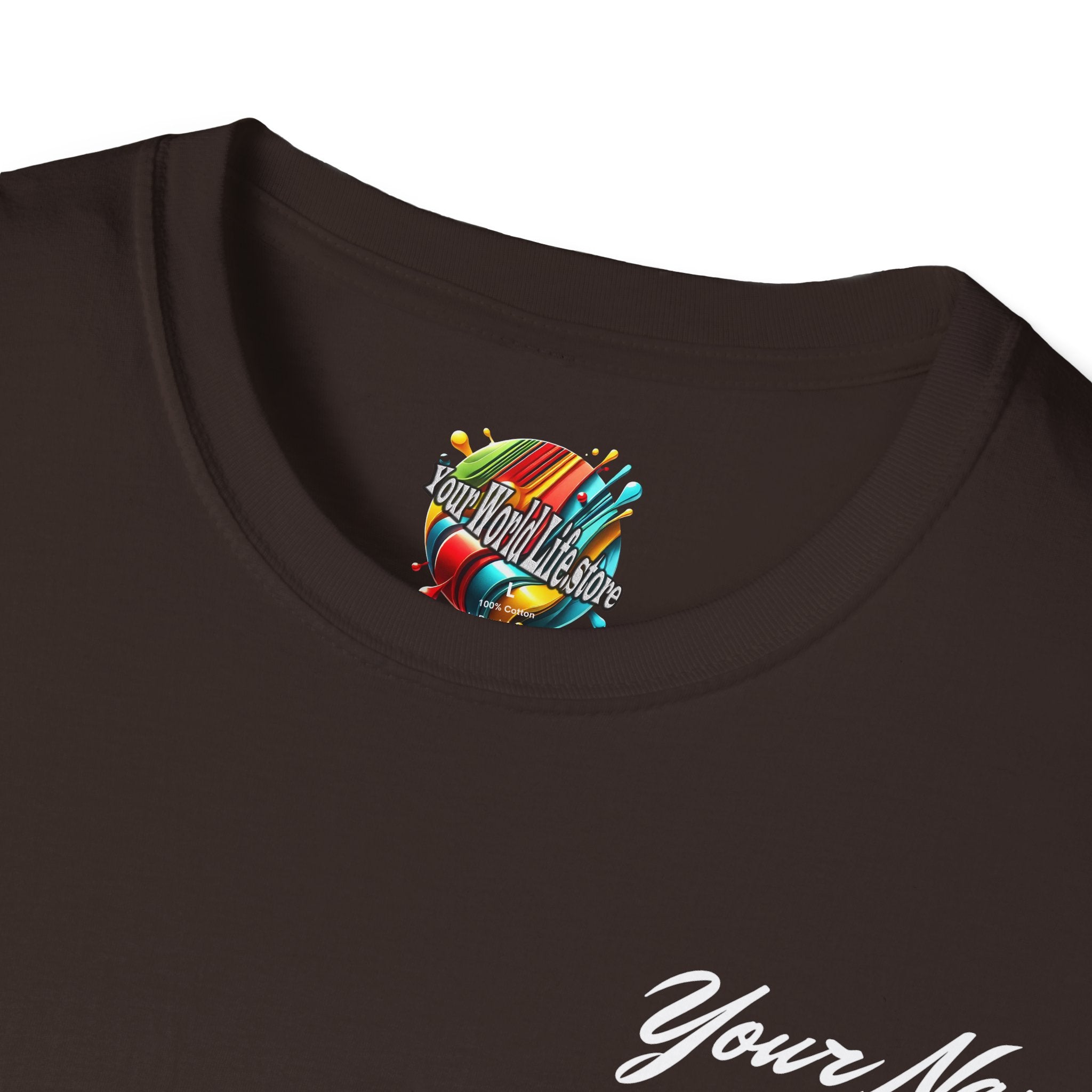 "DJ VAMP" 🎧Personalized Logo Tee – Bold, Loud, and Made to Move - QR